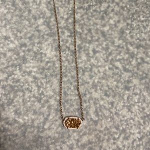 Kendra Scott Elisa necklace, rose gold drusy